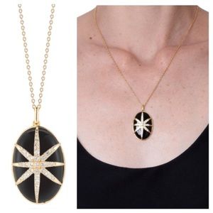 Elizabeth & James ‘Black Onyx Oval Star Pendant’